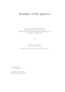 Stability of flat galaxies [Elektronische Ressource] / von Roman Fiřt