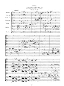 Partition Concerto No.1 en B♭ major, HWV 306, 12 orgue Concertos, Op.4 & Op.7