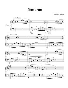 Partition complète, Notturno en Do, C, Nacci, Andrea Antonello