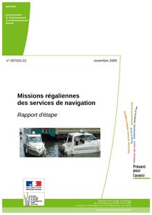 Missions régaliennes des services de navigation - Rapport d étape