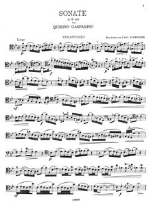 Partition de violoncelle, violoncelle Sonata B flat major