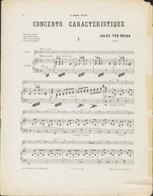 Partition de piano, violon Concerto, Concerto caracteristique