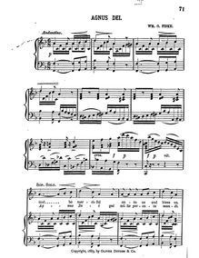 Partition , Agnus Dei - Dona Nobis, Mass en E-flat major, E♭ major