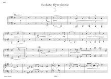 Partition complète, Symphony No.6 en A major, A major, Bruckner, Anton