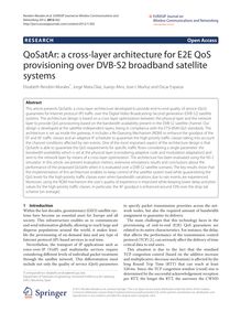 QoSatAr: a cross-layer architecture for E2E QoS provisioning over DVB-S2 broadband satellite systems