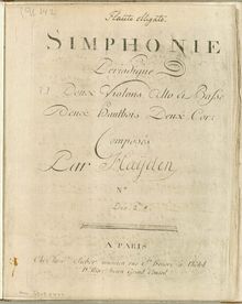 Partition flûte, Symphony Hob.I:71, B flat major, Haydn, Joseph