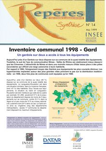 Inventaire communal 1998 ­ Gard : un gardois sur deux a accès à tous les équipements