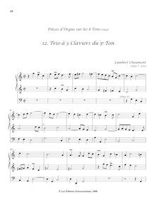 Partition , Trio à 3 Claviers du 5e Ton, Pièces d’orgue sur les 8 tons
