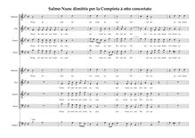 Partition complète, Salmo Nunc dimittis per Compieta à otto concertato