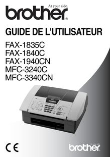 Notice FAX Brother  FAX-1840C