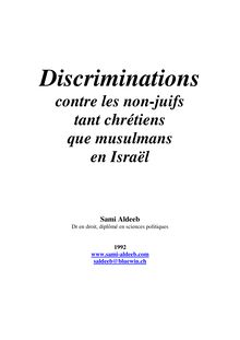 Discriminations contre les non-juifs tant chrétiens que musulmans en Israël