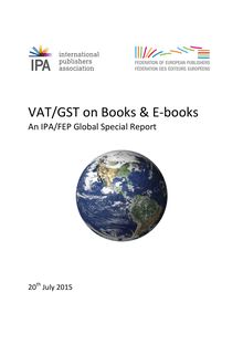 Etude sur les taux de TVA appliqués au livre dans le monde 2015