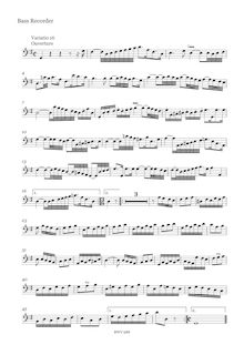 Partition Var.16 - basse enregistrement , Goldberg-Variationen, Goldberg Variations ; Aria mit 30 Veränderungen ; Clavier-Übung IV