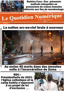 Le Quotidien Numérique d’Afrique n°1676 - du Mercredi 14 juillet 2021