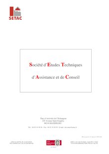 Société d Etudes Techniques d Assistance et de Conseil