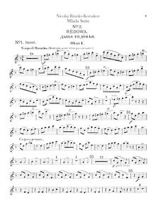 Partition hautbois 1, 2, Alto hautbois (F), Mlada, Млада, Rimsky-Korsakov, Nikolay