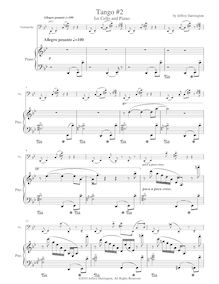 Partition complète, Tango No.2 pour violoncelle et Piano, Harrington, Jeffrey Michael