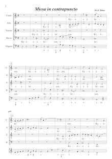 Partition chœur Score, Missa Quadragesimalis, D minor, Biber, Heinrich Ignaz Franz von