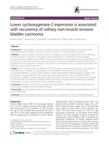 Lower cyclooxygenase-2 expression is associated with recurrence of solitary non-muscle invasive bladder carcinoma
