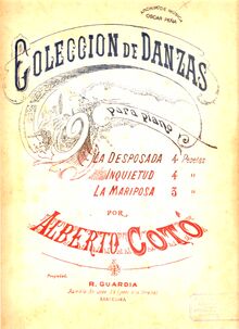 Partition complète, La Mariposa, Danza, Cotó, Alberto