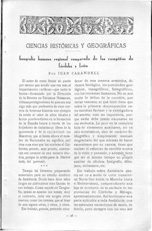 Geografía humana regional comparada de las campiñas de Córdoba y León