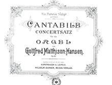 Partition complète, Cantabile, Concert-Satz für Orgel, A♭ major
