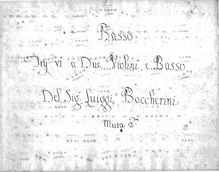 Partition violoncelle, 6 corde Trios, G.83-88, Boccherini, Luigi par Luigi Boccherini