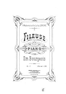 Partition complète, Fileuse, Op.4, Bourgeois, Émile