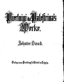 Partition complète, Missarum – Liber Primus, Palestrina, Giovanni Pierluigi da par Giovanni Pierluigi da Palestrina