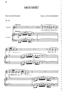 Partition complète (C Major: medium voix et piano), Mousmé!