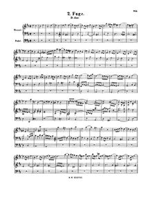 Partition complète, Fugue, D major, Bach, Johann Sebastian