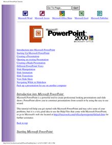 Microsoft PowerPoint Tutorial