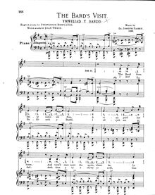 Partition Vocal score, pour Bard s Visit, Ymweliad y Bardd, Parry, Joseph