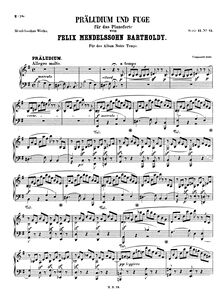 Partition complète (scan), Prelude et Fugue, WoO 13, Mendelssohn, Felix