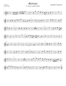 Partition viole de gambe aigue 2, Madrigali a 5 voci, Libro 1, Agazzari, Agostino par Agostino Agazzari