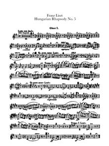 Partition hautbois 1, 2, Hungarian Rhapsody No.5, Héroïde-élégiaque