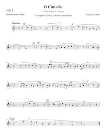 Partition clarinette 1, trompette 1 (B♭), Ô Canada, O Canada, Lavallée, Calixa