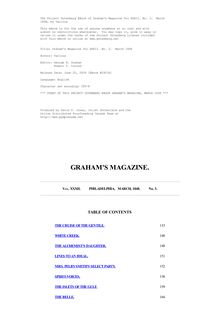 Graham s Magazine Vol XXXII. No. 3.  March 1848