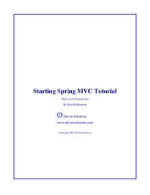 Starting Spring MVC Tutorial