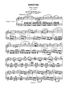 Partition , Allegro vivace, Sonatine, Op.61, Alkan, Charles-Valentin