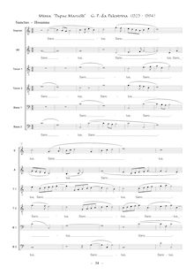 Partition complète, Missa Papae Marcelli, Palestrina, Giovanni Pierluigi da par Giovanni Pierluigi da Palestrina