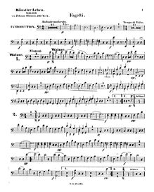 Partition basson 1/2, Künstlerleben, Op.316, Artist s Life, Strauss Jr., Johann