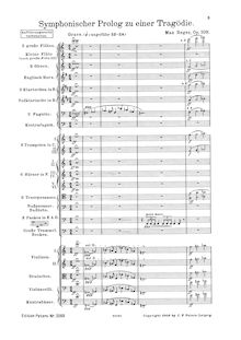 Partition complète, Symphonischer Prolog zu einer Tragödie, Op.108
