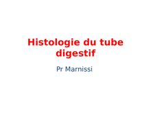 Histologie du tube digestif 