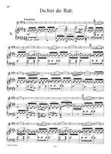 Partition de piano, Du bist die Ruh, D.776 (Op.59 No.3)