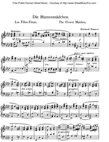 Partition complète,Die Blumenmädchen par Richard Wagner