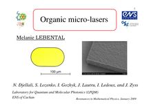 1Organic micro lasers