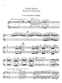 Partition flûte 1/2, 3 (doubles Piccolo), Images, Debussy, Claude