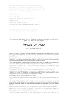 Walls of Acid