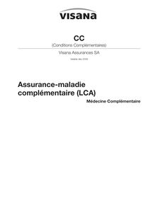 Assurance-maladie complémentaire (LCA) Médecine Complémentaire - CC Conditions complémentaires